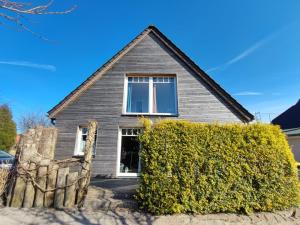 a house with a hedge in front of it at BooHouse in Zingst