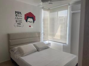 Postel nebo postele na pokoji v ubytování Hermoso conjunto residencial con piscina!