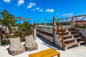 Balkón nebo terasa v ubytování La Casa de Mia Holbox