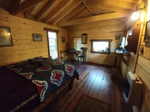 Postel nebo postele na pokoji v ubytování Blackburn Cabins - McCarthy, Alaska
