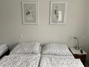 Voodi või voodid majutusasutuse Apartmán v Koutech toas