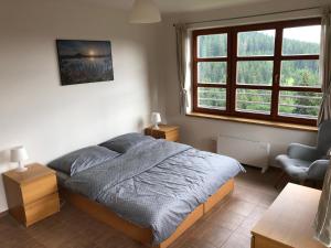 Postel nebo postele na pokoji v ubytování Cihlarka 301