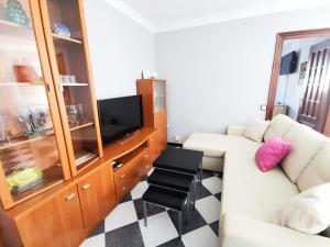 Televízia a/alebo spoločenská miestnosť v ubytovaní Piso Tranquilo en San Fernando