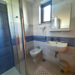 Koupelna v ubytování B&B La Carminella