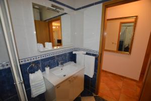 a bathroom with a sink and a mirror at Apartment Silva in Kornić +21 photos