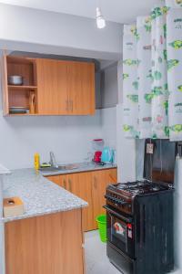 Köök või kööginurk majutusasutuses Stay.Plus Oark Apartment Kisii