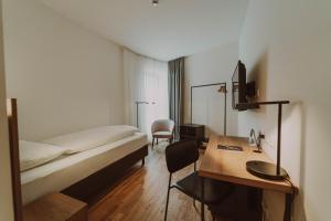 Burghotel Schlaining客房内的一张或多张床位