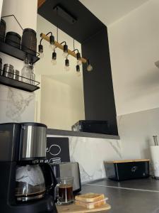 Kuchyň nebo kuchyňský kout v ubytování Harbor apartments 3