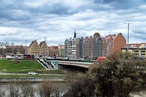 Výhľad na mesto Gdansk alebo výhľad na mesto priamo z apartmánu