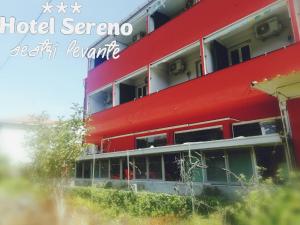 a red building with the words hotel geneva eighth resort at Hotel Sereno in Sestri Levante