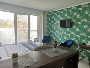 Televiisor ja/või meelelahutuskeskus majutusasutuses Gonik Apartmani