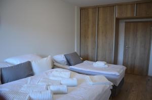 Postel nebo postele na pokoji v ubytování Visit sauna Klinovec