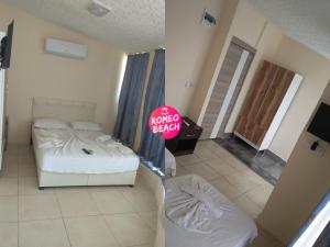 Postel nebo postele na pokoji v ubytování Romeo Beach Hotel