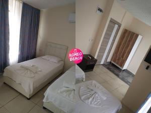 Postel nebo postele na pokoji v ubytování Romeo Beach Hotel