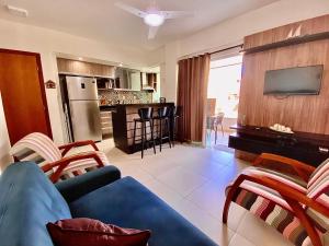 Η κουζίνα ή μικρή κουζίνα στο Residencial Capitães de Areia