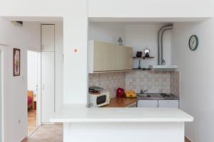 Kuchyň nebo kuchyňský kout v ubytování Apartments Posta