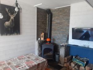 TV a/nebo společenská místnost v ubytování Appart 50m carré maxi 6 personnes vue panoramique montagne