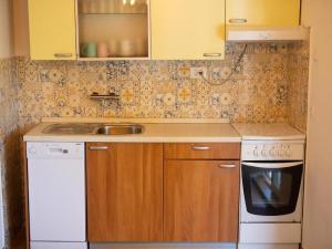 a kitchen with a sink and a stove at Apartment Ankica in Polje