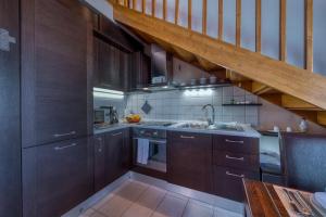 Kuchyň nebo kuchyňský kout v ubytování Penthouse Apartment Marija