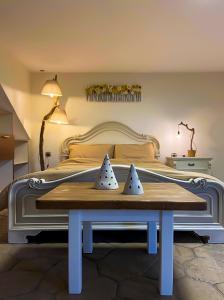 Postel nebo postele na pokoji v ubytování Pistachio Guesthouse, Παραδοσιακός ξενώνας