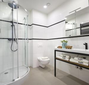 Koupelna v ubytování Butik Art Hotel