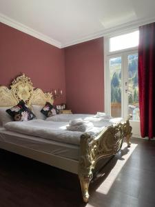 Rúm í herbergi á Historisches Hotel Bären