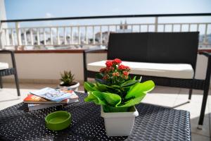 A balcony or terrace at B&B Il Nido sui Trulli