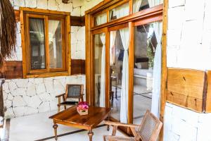 Posezení v ubytování La Casa de Mia Holbox