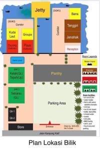 The floor plan of Maena Water Chalets