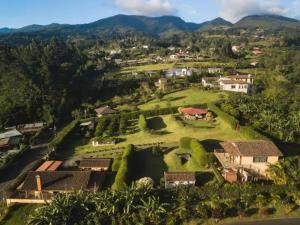 Pohľad z vtáčej perspektívy na ubytovanie Coffee Garden Ranch Costa Rica