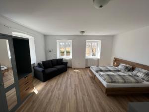 Krevet ili kreveti u jedinici u okviru objekta Apartmány Hájovna