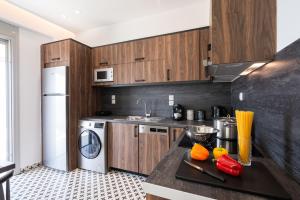 A kitchen or kitchenette at Horizon Ionian Villas
