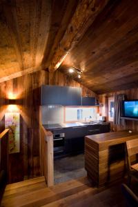 TV a/nebo společenská místnost v ubytování Chalet Z'Gogwärgji