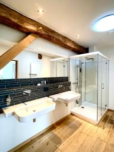 Een badkamer bij Landgoed Moerslag