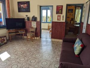 Televízia a/alebo spoločenská miestnosť v ubytovaní Guest house Magyar Route 66