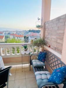 Balkón nebo terasa v ubytování Apartmani Paula