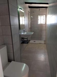 łazienka z umywalką i toaletą w obiekcie Apartamentos Casa Blanca w mieście Torremolinos