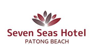 a sign for a seven seas hotel parking beach at Seven Seas Hotel in Patong Beach