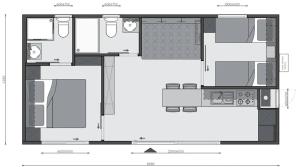 Půdorys ubytování Mobile Home Limona