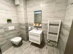 Koupelna v ubytování Apartmány Katalin