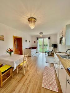 Kuchyň nebo kuchyňský kout v ubytování Gartenapartment Storchenblick
