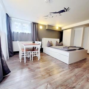Posezení v ubytování BnB Fliegerhaeusle Hagnau 24h Self Check In