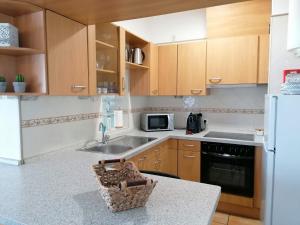 Apartamento Estúdio Pinhalmar的厨房或小厨房