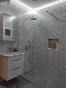 Et badeværelse på Apartment Ksenija