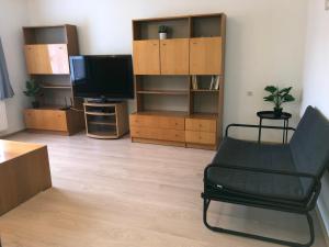 TV a/nebo společenská místnost v ubytování Apartmány Jevany