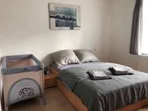 Postel nebo postele na pokoji v ubytování Apartmány Jevany