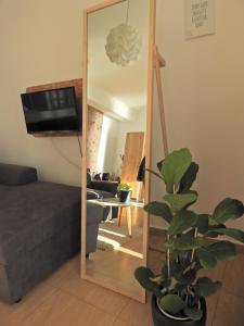 Televízia a/alebo spoločenská miestnosť v ubytovaní La Casa Azul