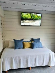 Postel nebo postele na pokoji v ubytování Puerto Cabañas Lacar