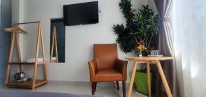 TV a/nebo společenská místnost v ubytování Hello Dalat Hostel