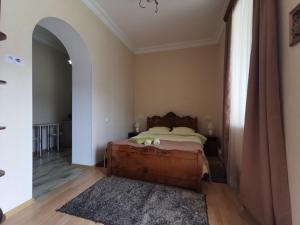 Rúm í herbergi á Grimis Villa